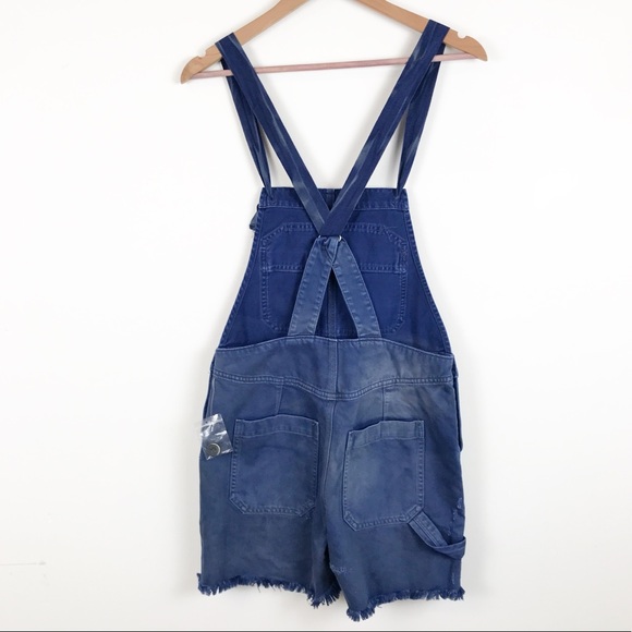 NWOT Free People Feel The Love Blue Shortalls Size 0 - Picture 5 of 8